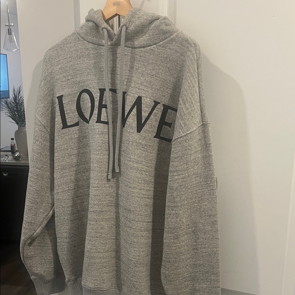 Loewe Charcoal Gray Hoodie Sweater